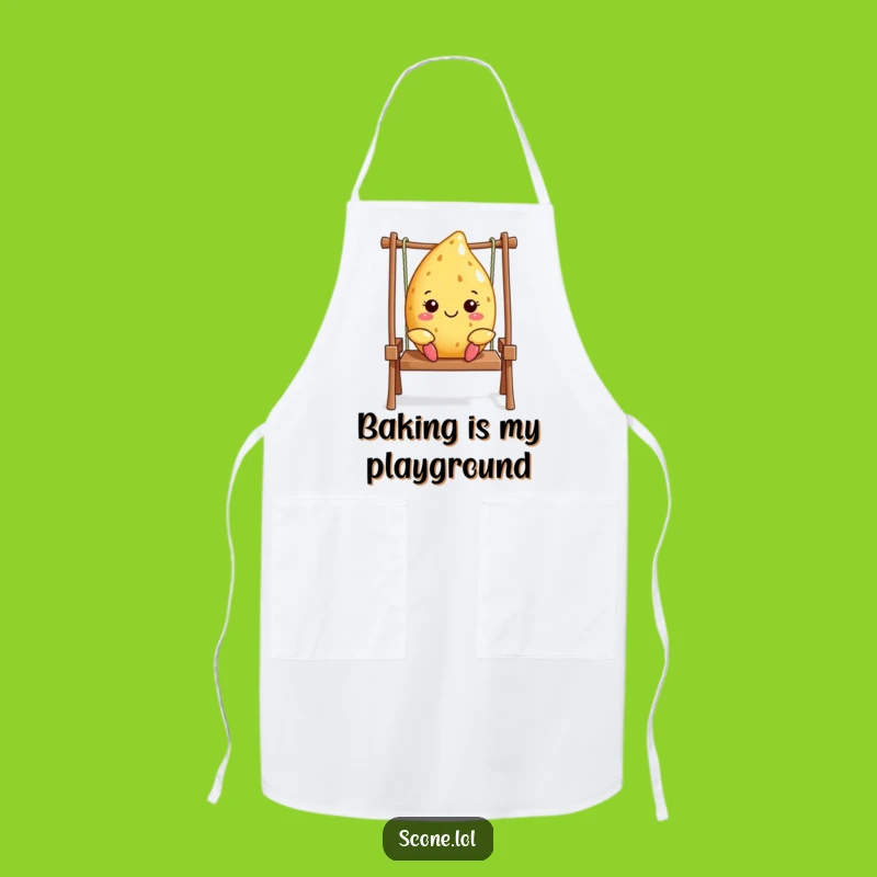 Funny Scone Baker Apron - Swinging Pastry Kitchen, Cooking Gift