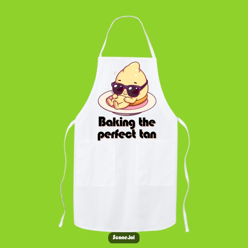 Funny Scone Chef Apron: Tiny Sunglasses Pastry Prep for Kitchen Fun