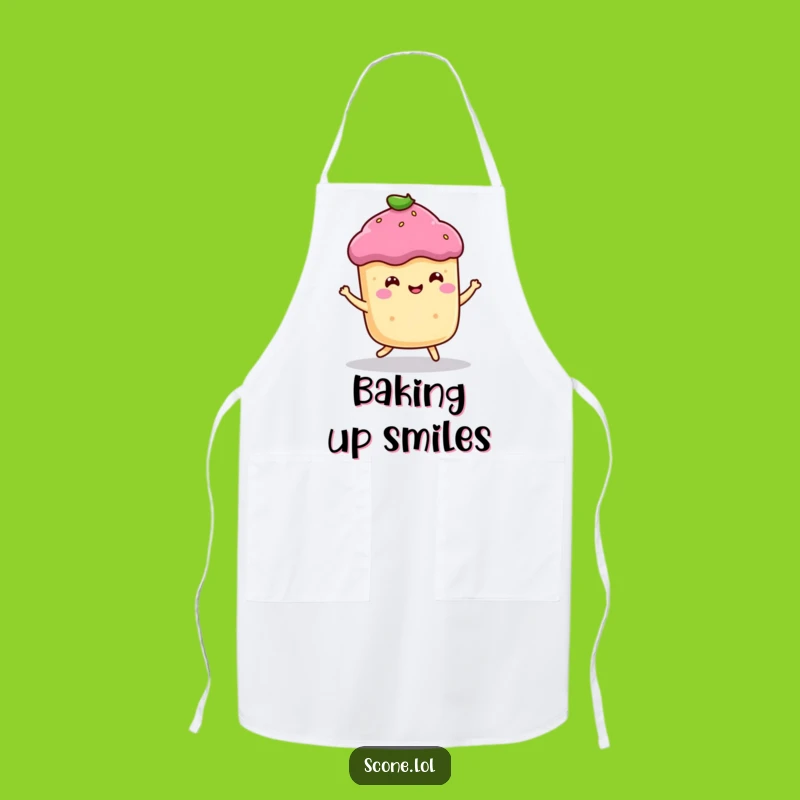 Funny Bouncing Scone Apron - Cheerful Kitchenwear for Baking Fun