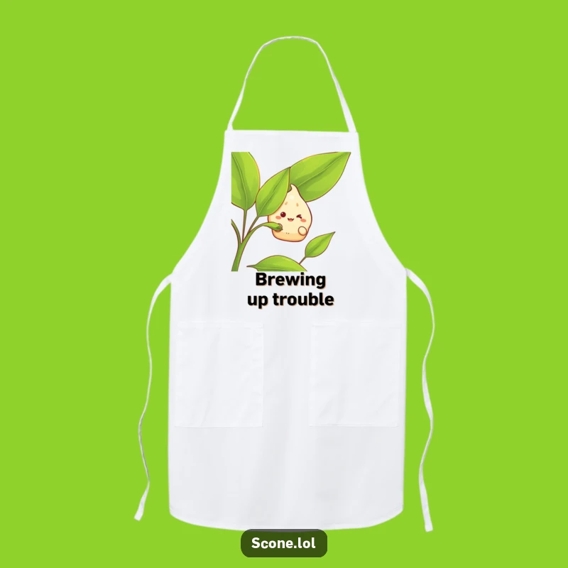 Funny Scone Baker Apron: Grinning Character, Hilarious Kitchen Wear Gift