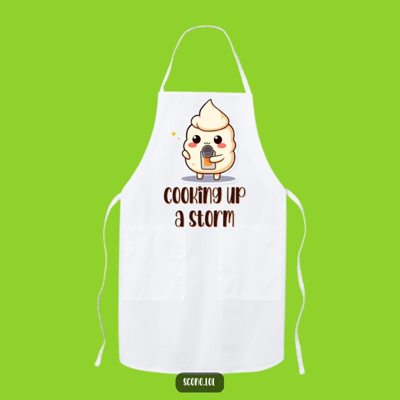 Funny Scone Mic Apron: Perform Your Culinary Masterpieces!