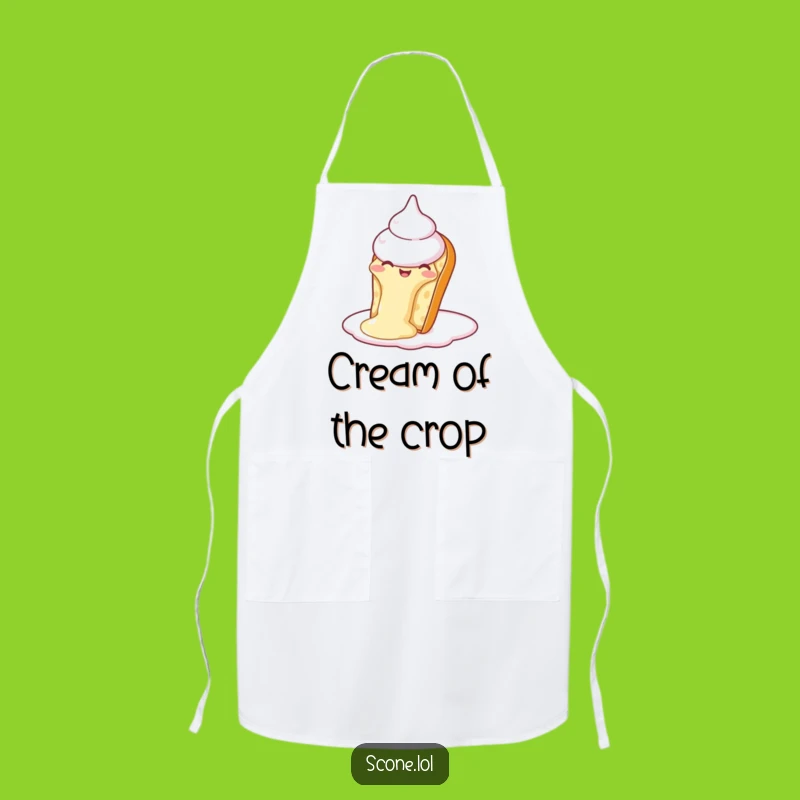 Funny Scone Cream Slide Apron: Cook Up Laughs with Delicious Style