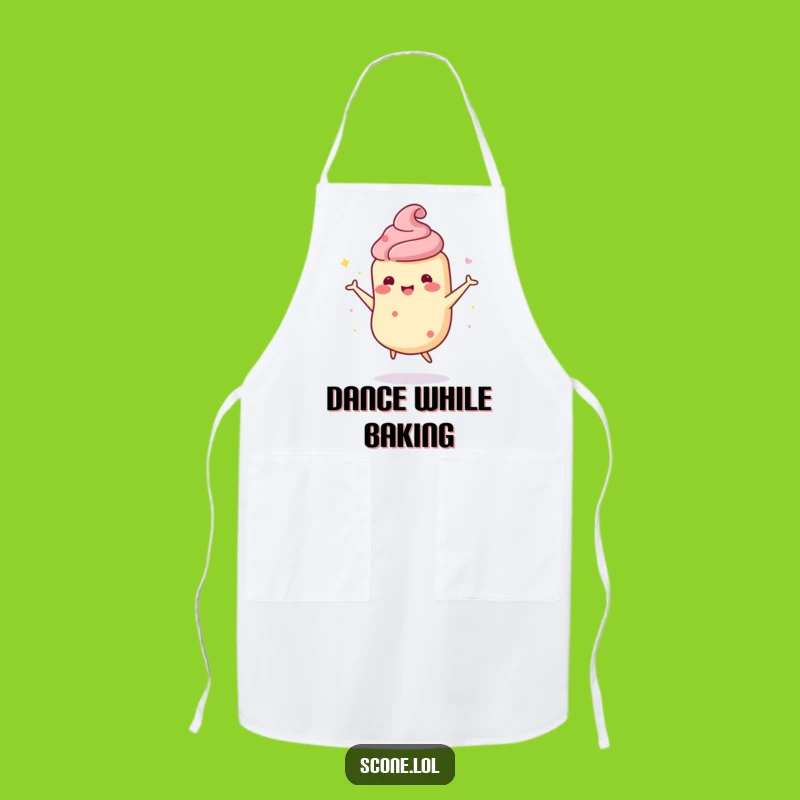 Funny Scone Dance Apron: Wobbly Baker's Gift for a Fun Kitchen