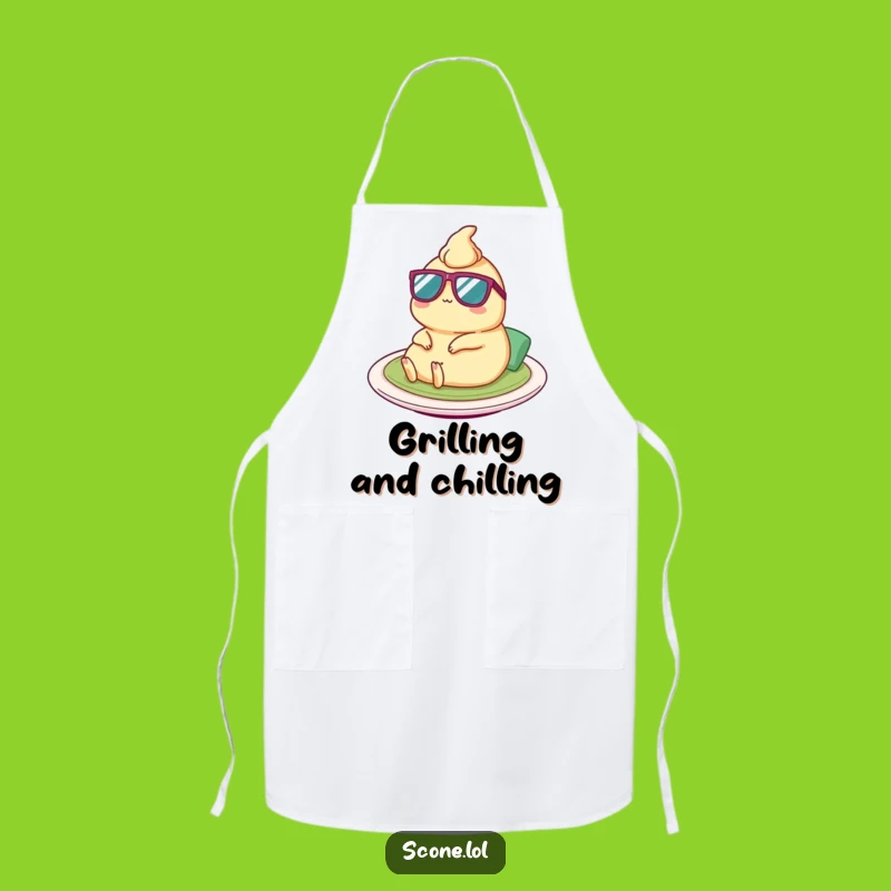 Funny Satay Chef Apron: Tiny Sunglasses Style, Hilarious Cooking Accessory, Perfect Foodie Gift!