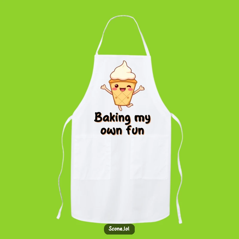 Funny Scone Apron with Cream Hat - Cook Up Smiles with This Humorous Kitchen Gift