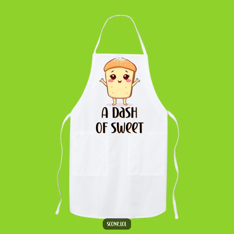 Funny Scone Sugar Dust Pose Apron: Cook with Posh, Humorous Style