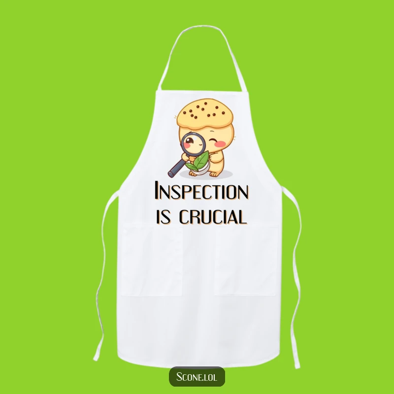 Funny Scone Tea Leaf Investigator Apron - Hilarious Gift for Kitchen Detectives!