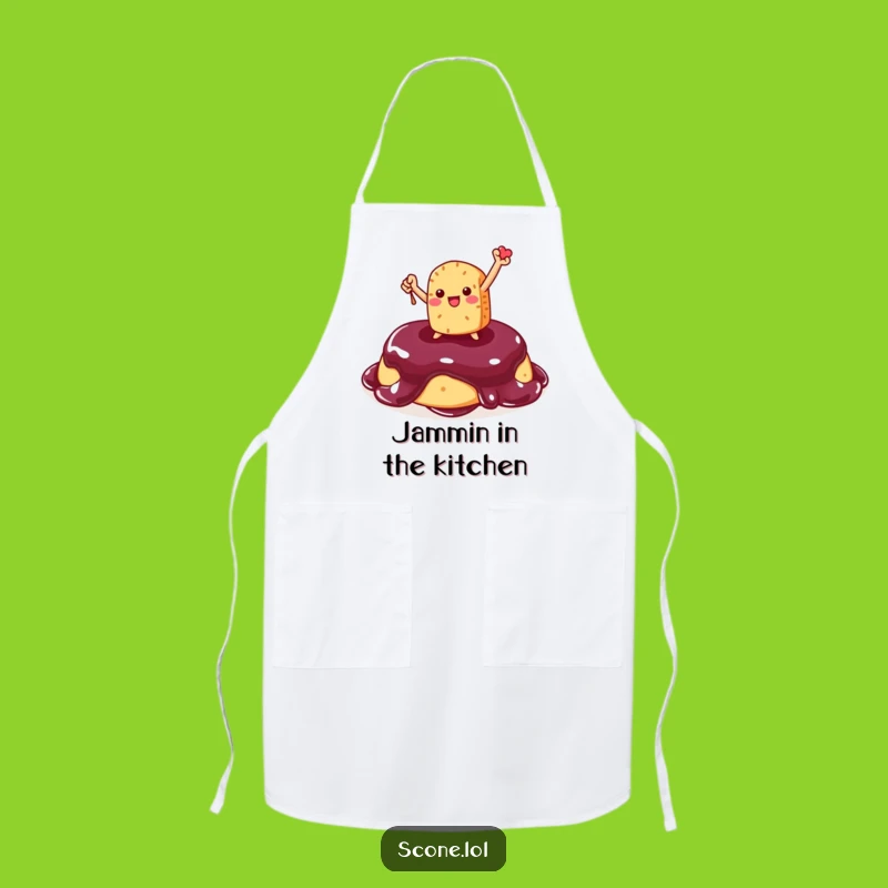 Funny Scone Jam Master Apron: Triumphant Chef Style, Hilarious Cooking Gift for Bakers!