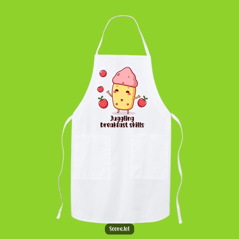 Funny Scone Apron - Juggling Berries Kitchen Fun - Humorous Chef Gift