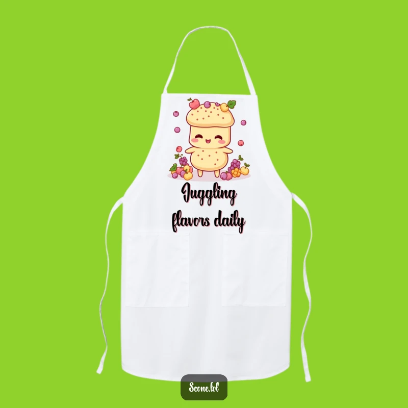 Funny Scone Juggler Apron: Cook Up Laughs in the Kitchen with This Pastry Chef