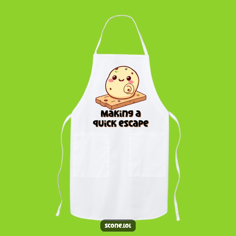 Funny Scone Rolling Down Pastry Board Apron - Hilarious Gift for Bakers!