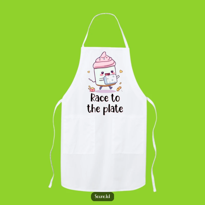 Funny Racing Scone Sugar Cube Apron - Cook with Speed Funny Gift