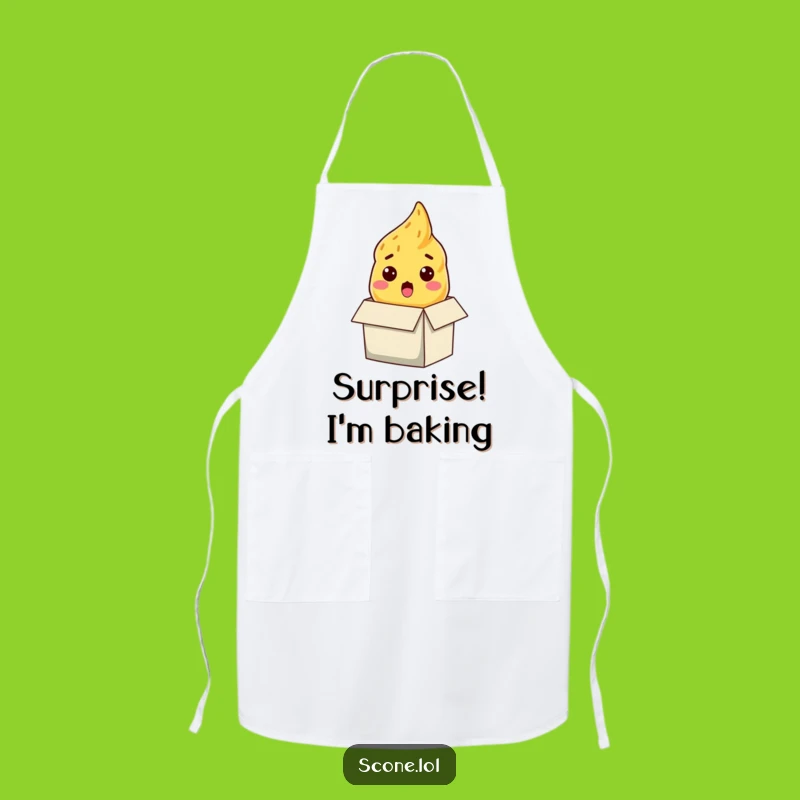 Funny Scone Surprise Apron: Cook with a Startled Baked Good, Kitchen Funny Gift