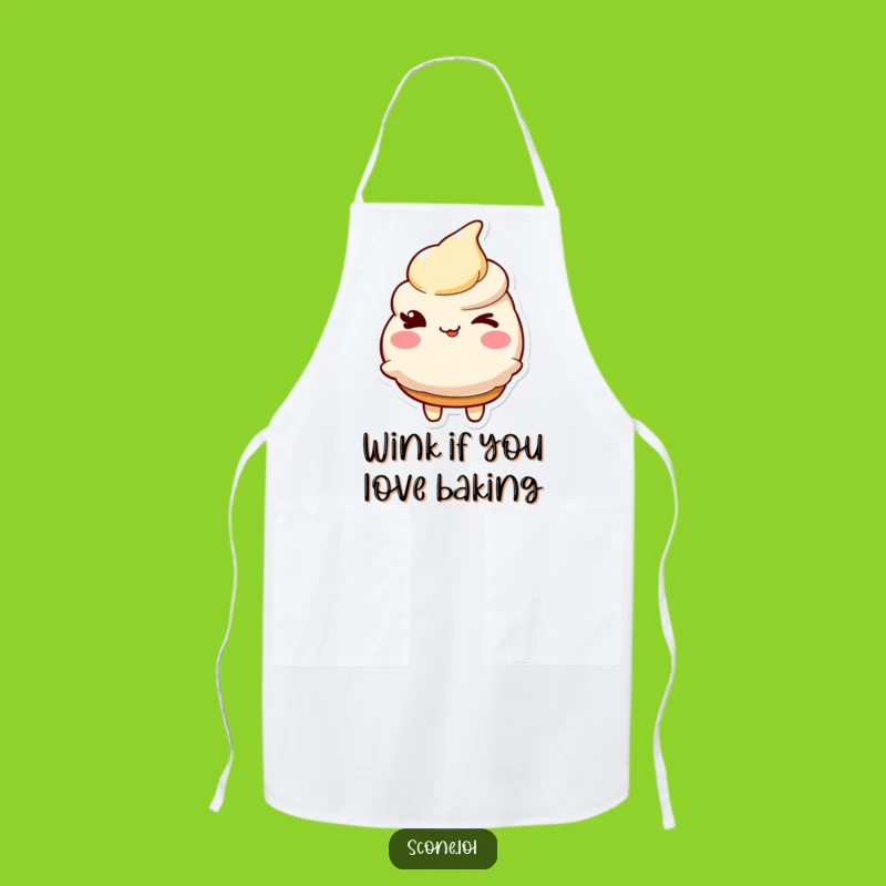 Funny Scone Wink Apron: Bake with a Cheeky Smile!