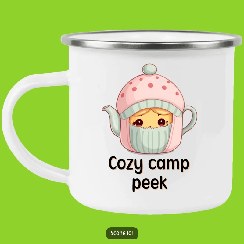 Adventure-Ready Funny Scone Tea Cozy Camping Mug - Explore with Warmth!