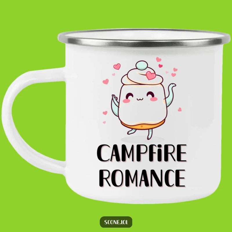 Funny Scone Love Camping Mug: Rugged & Romantic Design, Outdoors Gift