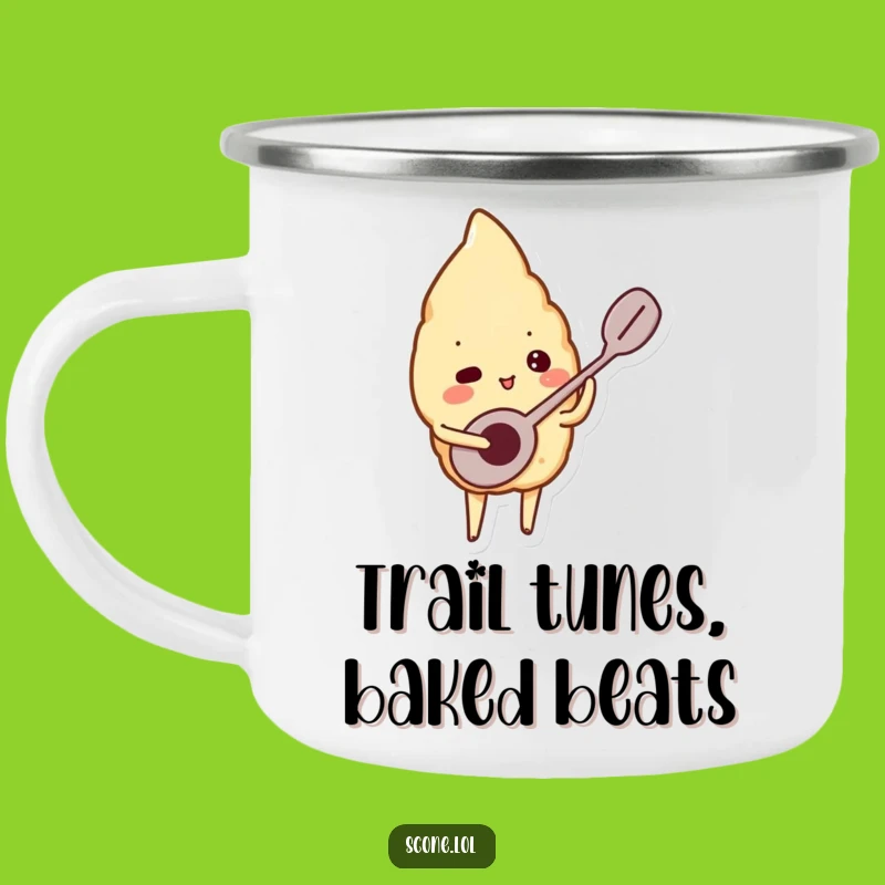 Funny Musical Scone Spoon Camping Mug - Campfire Tunes Funny Gift