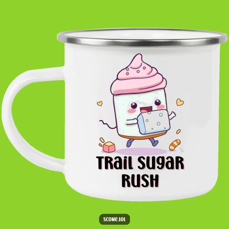 Funny Racing Scone Sugar Cube Camping Mug - Campfire Competition Funny Gift