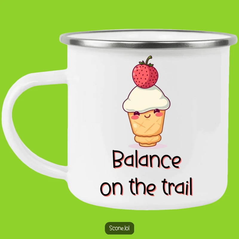 Funny Scone Balance Camping Mug: Durable Pastry With Wobble For Hilarious Outdoor Adventures