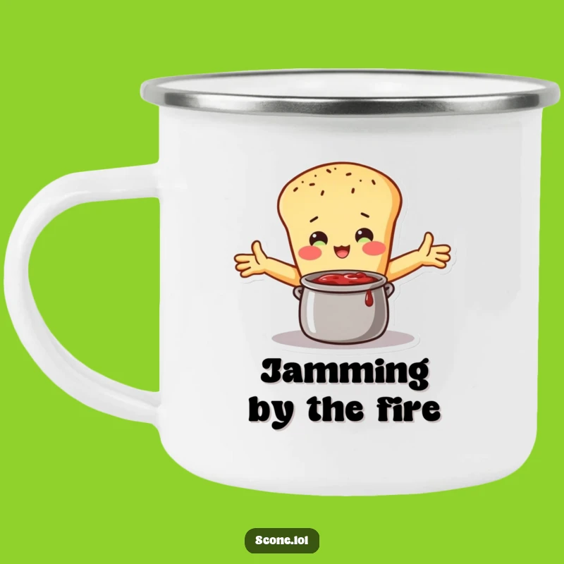 Funny Scone Camp Mug: Loving Character Hug, Hilarious Outdoor Sweetness Gift