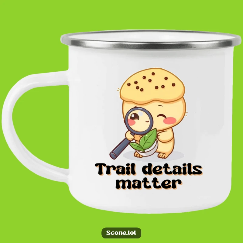Funny Scone Tea Leaf Detective Camping Mug - Hilarious Outdoor Investigator Gift!