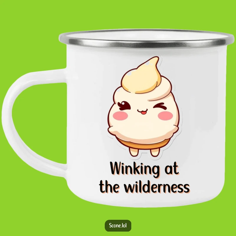 Funny Scone Wink Camping Mug: Your Playful Adventure Companion!