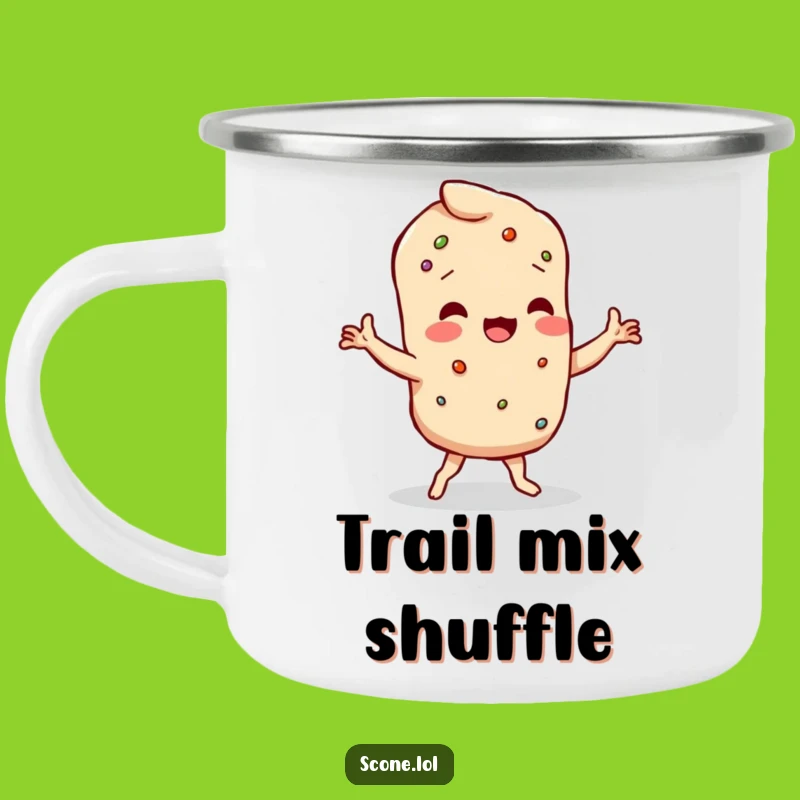 Funny Wobbly Scone Dance Camping Mug - Adventure-Ready Fun