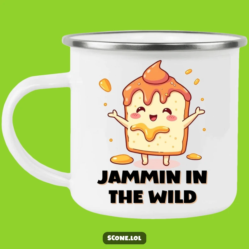 Funny Scone Jam Dance Camping Mug: Adventure Fuelled by Delicious Humor