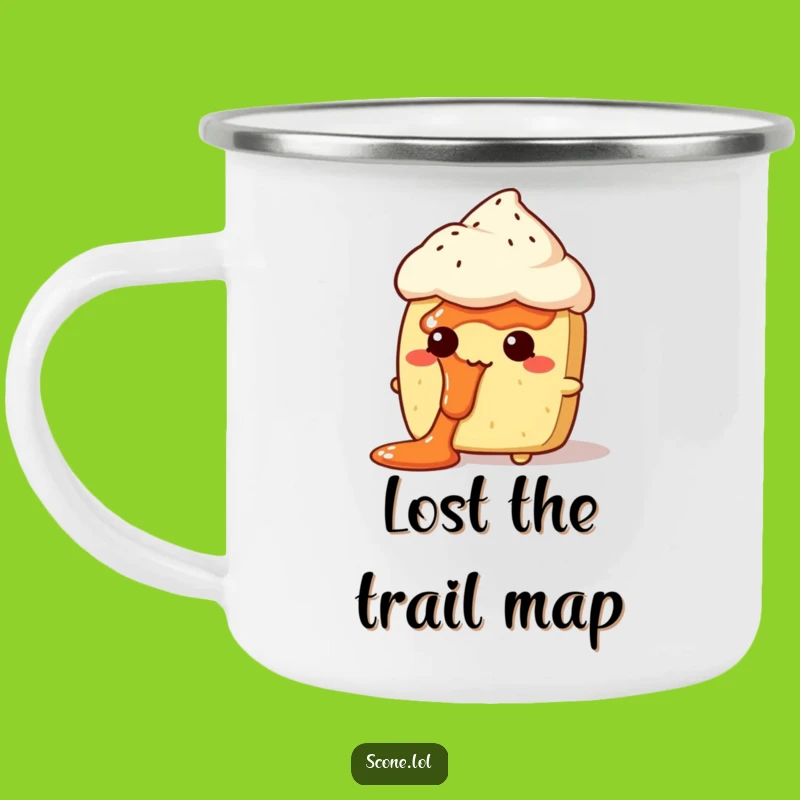 Funny Jam Face Scone Camping Mug: Enjoy Messy Sips with This Hilarious Pastry