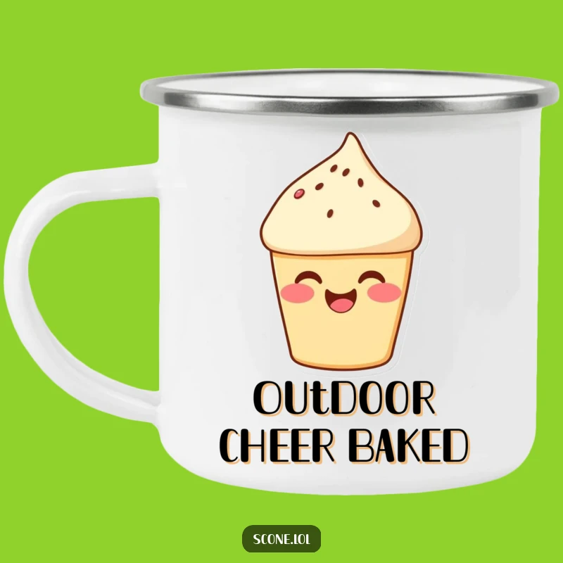 Funny Scone Camp Mug - Giggling Baker Adventure, Outdoor Gift