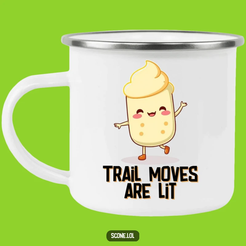Funny Scone Dancer Camping Mug: Enjoy Your Adventures with This Jigging Pastry Pal