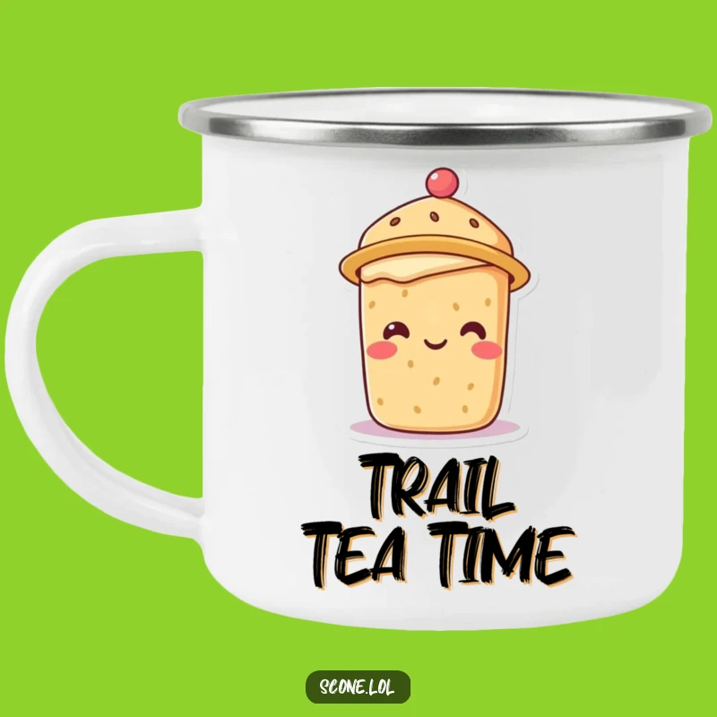 Funny Scone Tea Hat Camping Mug: Charming Outdoor Companion