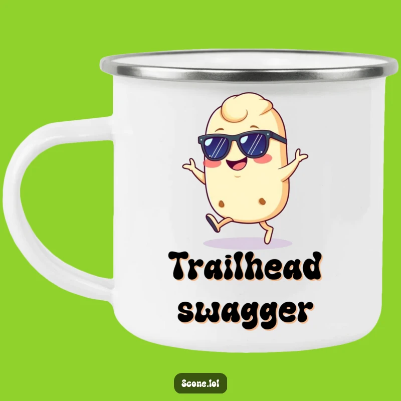 Funny Cool Scone Camping Mug: Rugged & Confident Design, Outdoors Gift