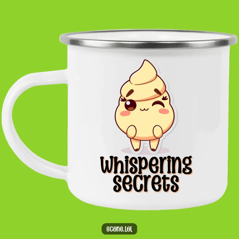 Funny Scone Smirk Camping Mug: Cheeky Brews for Outdoor Fun