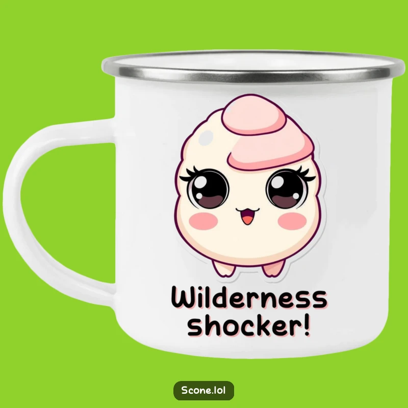 Funny Scone Surprise Camping Mug: Shocked Sips Around the Fire