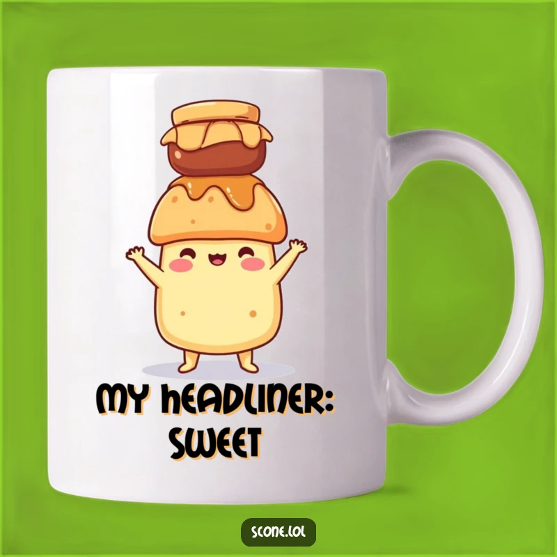 Funny Balancing Scone Jam Jar Mug - Sticky Humor Funny Gift