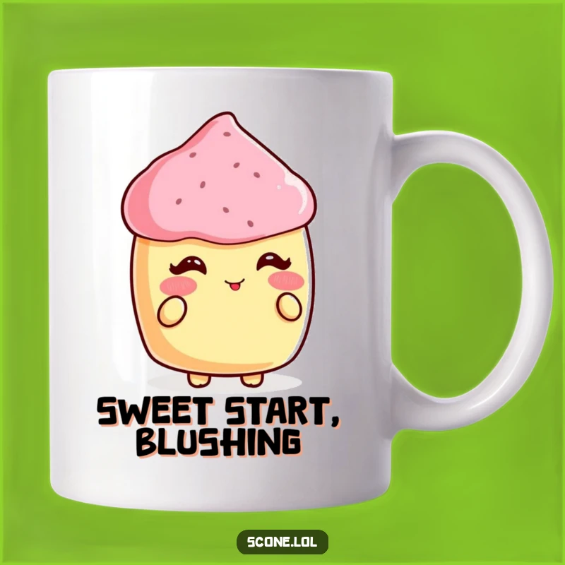 Funny Scone Compliment Mug: Blushing Baked Good, Perfect Gift for Tea Lovers