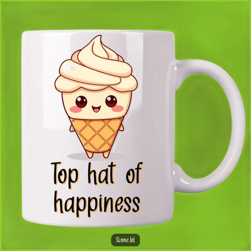 Funny Scone Cream Hat Mug: Adorable Pastry Character Perfect Funny Gift