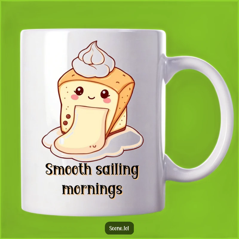 Funny Scone Cream Slide Mug: Joyful Pastry Adventure Makes A Hilarious Dessert Lover Gift