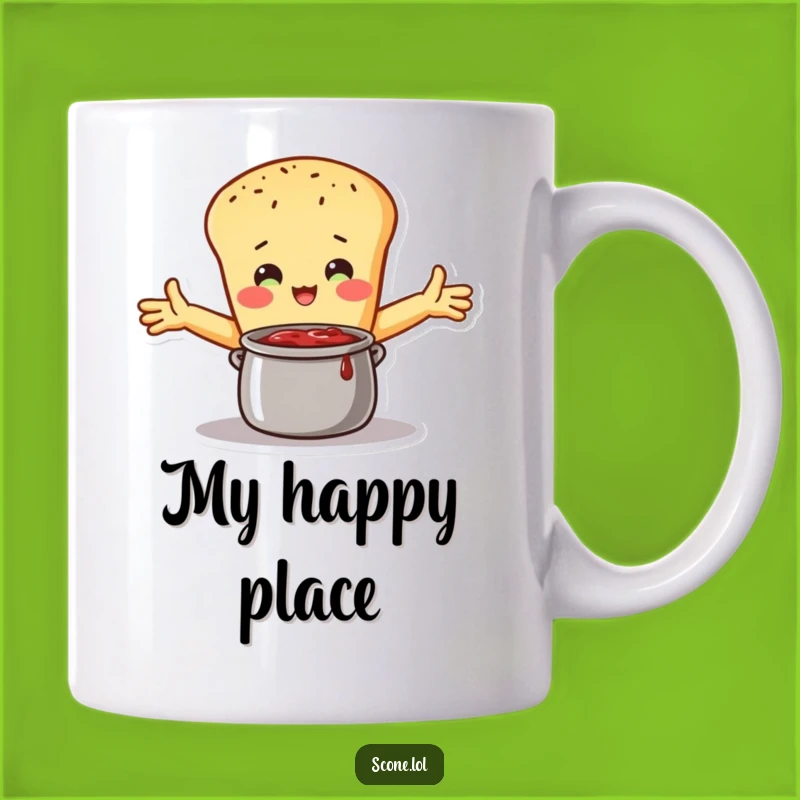Funny Scone Jam Hug Mug: Loving Character Embrace, Hilarious Sweet Treat Gift