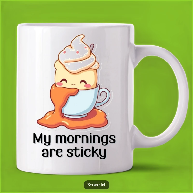 Funny Scone Jam Slip Mug: A Hilarious Treat for Clumsy Coffee Lovers