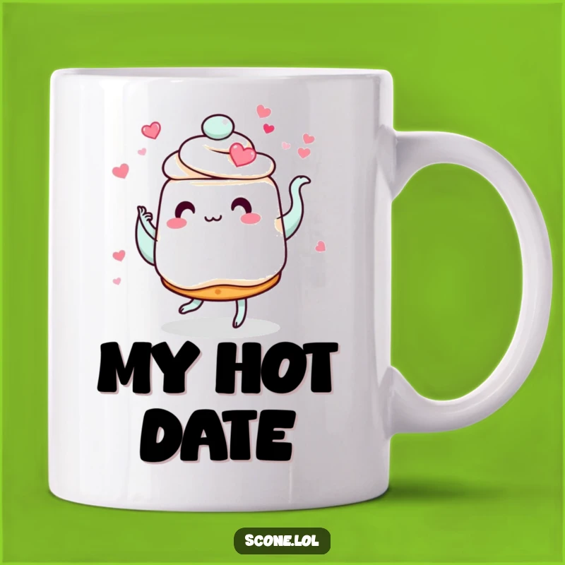 Funny Scone Love Mug: Romantic Dance Design, Perfect Gift for Tea Lovers