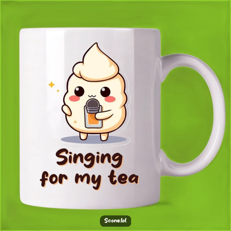 Funny Scone Mic Mug: Sing Your Heart Out with This Baker's Gift!