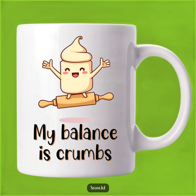 Funny Scone Rolling Pin Mug: A Hilarious Balance Act for Coffee Enthusiasts