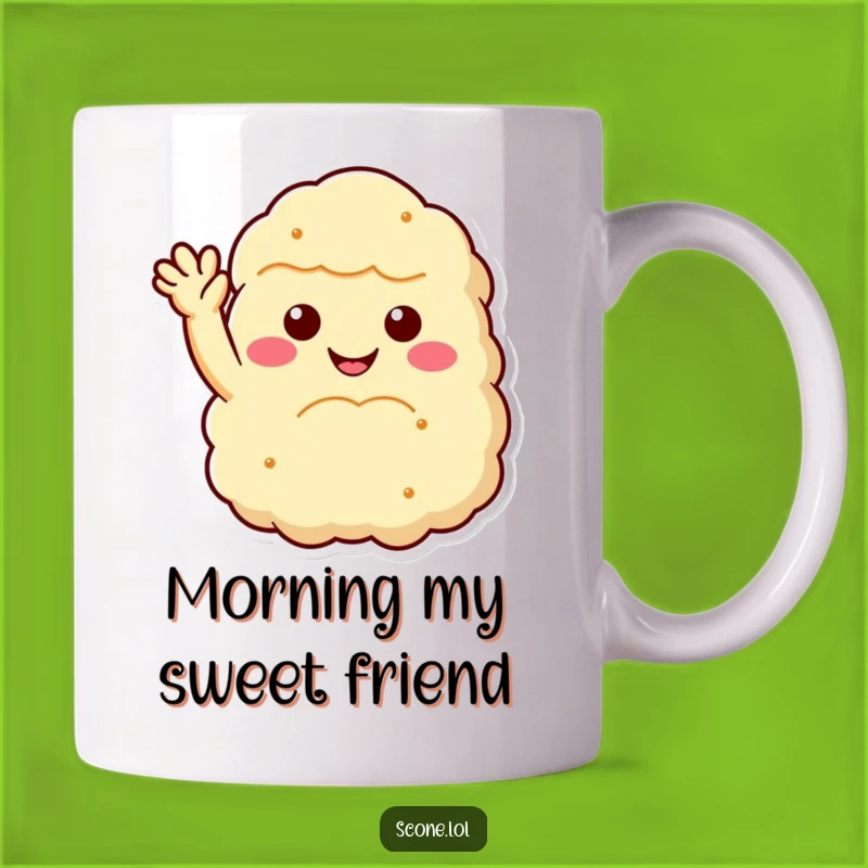 Funny Scone Wave Mug: Adorable Smiling Baked Good Is A Cheerful Gift For Scone Lovers