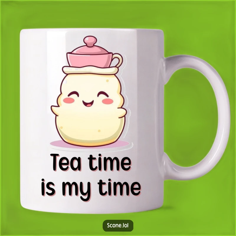 Funny Teacup Hat Scone Mug - Whimsical Tea Party Humor Gift