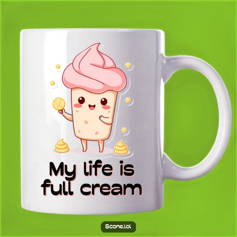 Funny Scone Juggling Cream Mug: A Hilarious Treat for Dessert Lovers