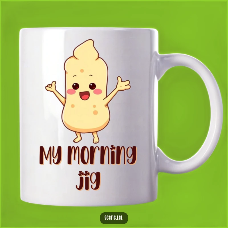 Funny Scone Dance Mug: Hilarious Pastry Character Gift for Coffee Lovers