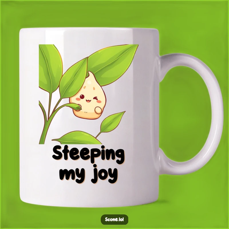 Funny Scone Tea Leaf Mug: Cheeky Character Grin, Perfect Humorous Morning Gift