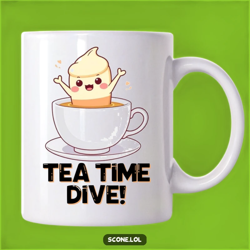 Funny Scone Tea Leap Mug - Hilarious Baked Good & Tea Lover Gift